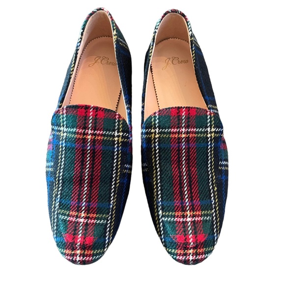 J. Crew Shoes - J Crew Cecile Smoking Shoes Stewart Tartan AT877 - Size 7